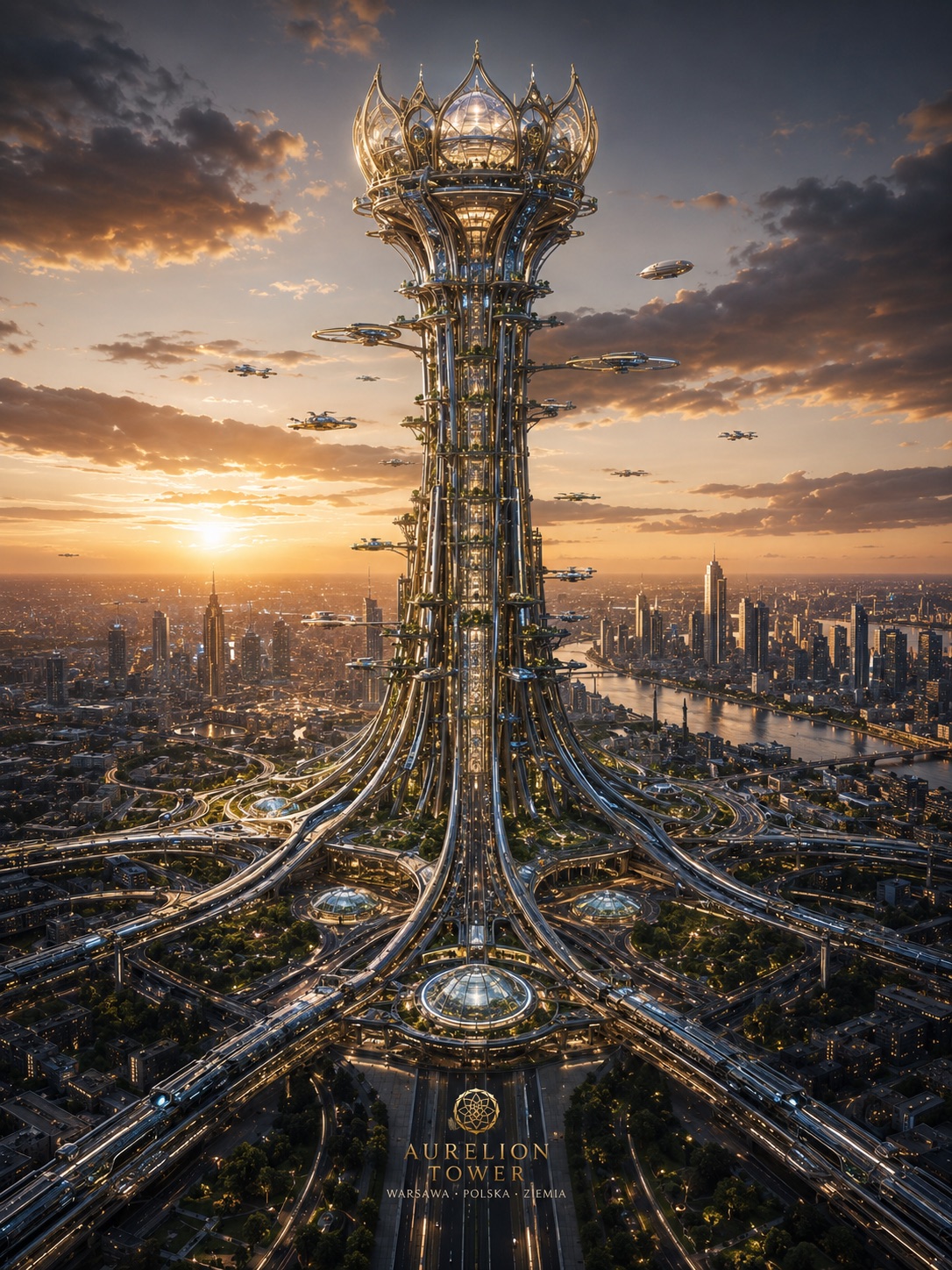 AUREXLION Tower — Monumentalna wizja technologicznego Drzewa Życia